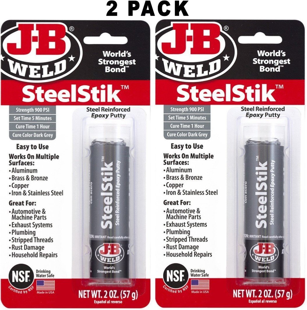 J-B Weld 8267-S SteelStik Steel Reinforced Epoxy Putty Stick - 2